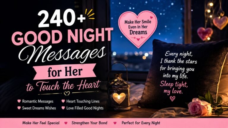 240+ Good Night Messages for Her to Touch the Heart