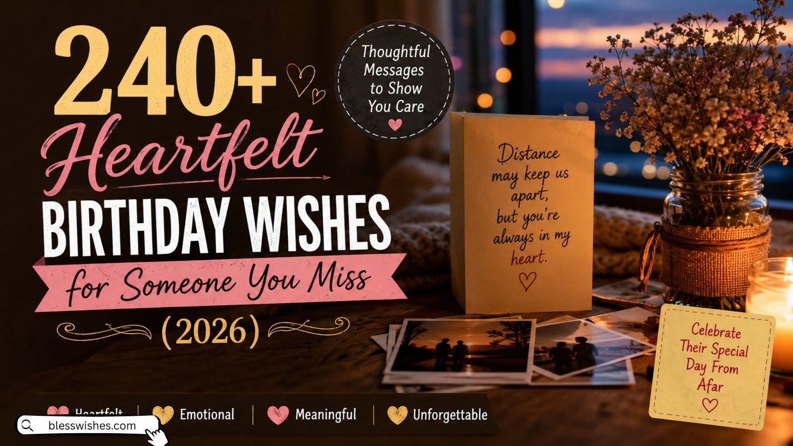 240+ Heartfelt Birthday Wishes for Someone You Miss (2026)