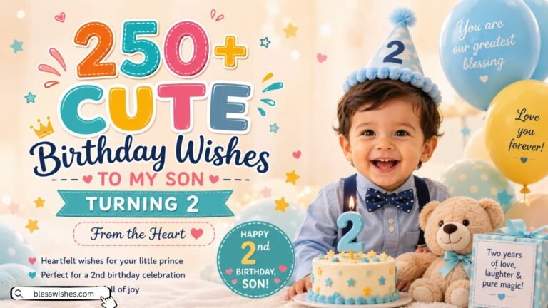 250+ Cute Birthday Wishes to My Son Turning 2 From the Heart (2026)