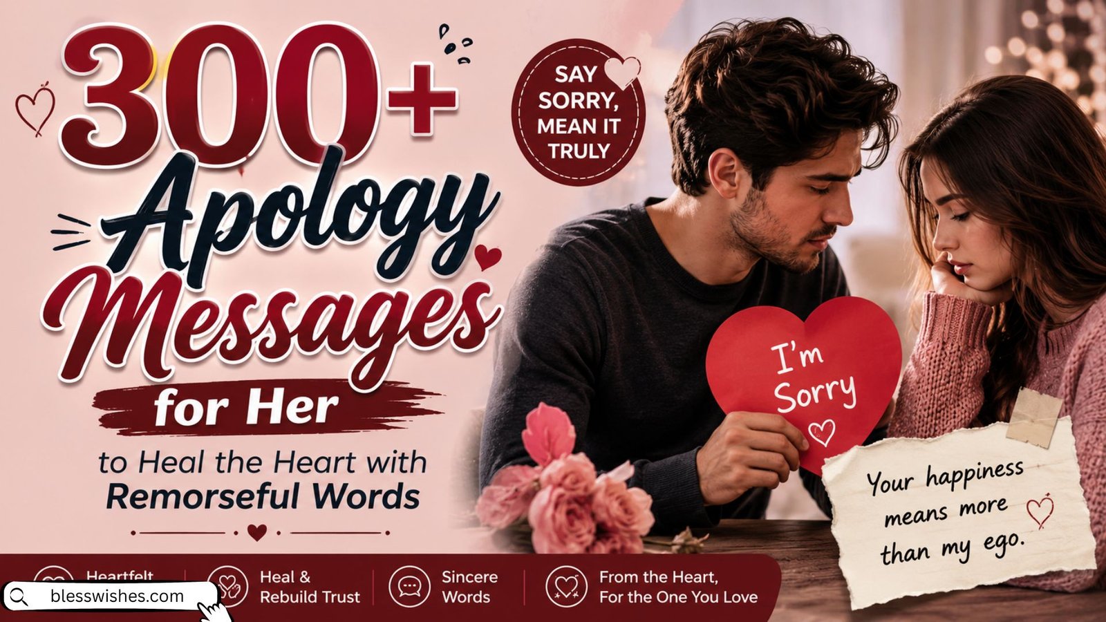 300+ Apology Messages for Her to Heal the Heart with Remorseful Words
