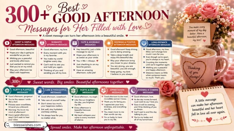 300+ Best Good Afternoon Messages for Her Filled with Love