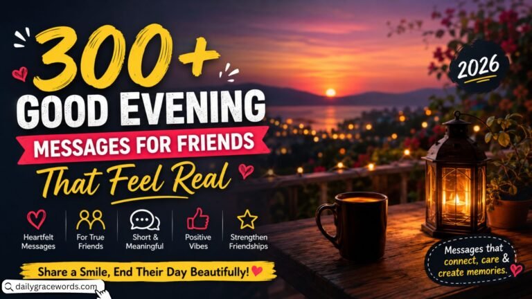 300+ Good Evening Messages for Friends That Feel Real 2026