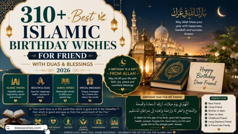 310+ Best Islamic Birthday Wishes for Friend with Duas & Blessings 2026