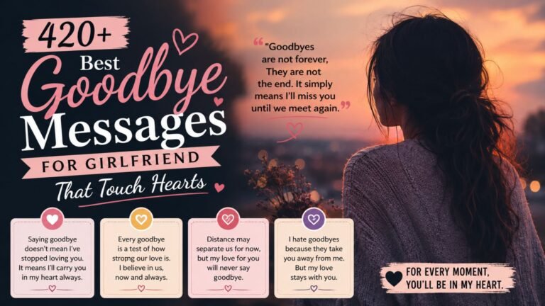 420+ Best Goodbye Messages for Girlfriend That Touch Hearts