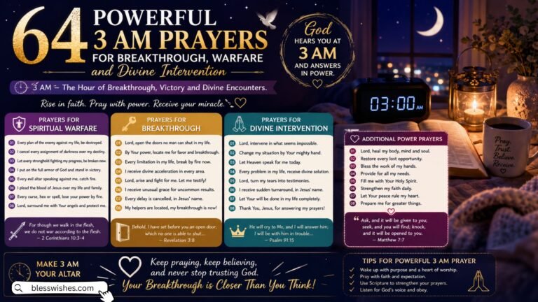 64 Powerful 3 AM Prayers for Breakthrough, Warfare and Divine Intervention