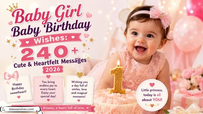 Baby Girl Baby Birthday Wishes 240+ Cute & Heartfelt Messages 2026